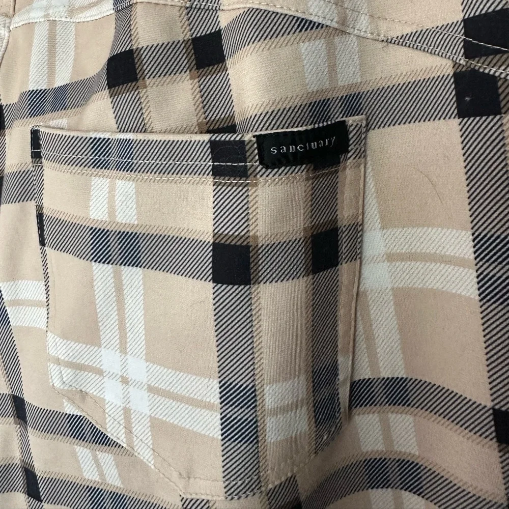 Sanctuary black and tan plaid pants, size XL - Picture 4 of 10